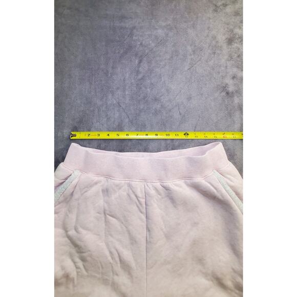 Ugg Sweatpants Sz M Sherpa Lines Joggers Pockets Logo Unisex Pink Winter C21-37 - Picture 5 of 11